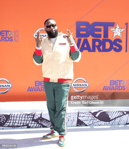 Rick Ross attends the 2018 BET Awards at Microsoft Theater on June 24, 2018 in Los Angeles, California.