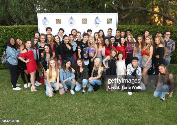 Guests attend Lofton Shaw's 18th birthday party on June 24, 2018 in Northridge, California.