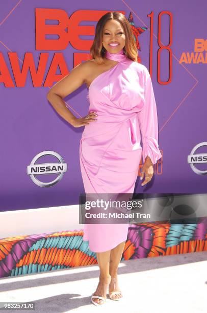 Garcelle Beauvais arrives to the 2018 BET Awards held at Microsoft Theater on June 24, 2018 in Los Angeles, California.