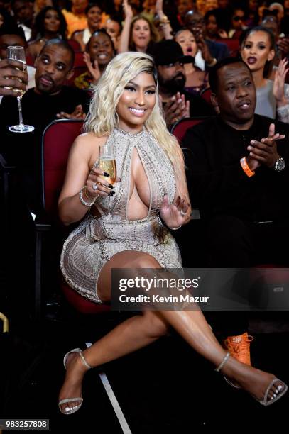 Nicki Minaj attends the 2018 BET Awards at Microsoft Theater on June 24, 2018 in Los Angeles, California.