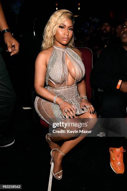 Nicki Minaj attends the 2018 BET Awards at Microsoft Theater on June 24, 2018 in Los Angeles, California.