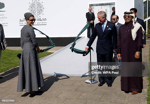 Prince Charles, Prince of Wales and Her Highness Sheikha Mozah bint Nasser Al Missned , Chairperson of Qatar Foundation for Education, Science and...