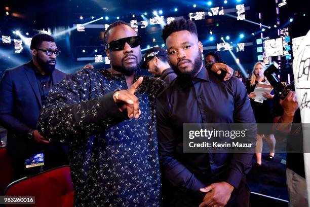 Wale and Ryan Coogler attend the 2018 BET Awards at Microsoft Theater on June 24, 2018 in Los Angeles, California.