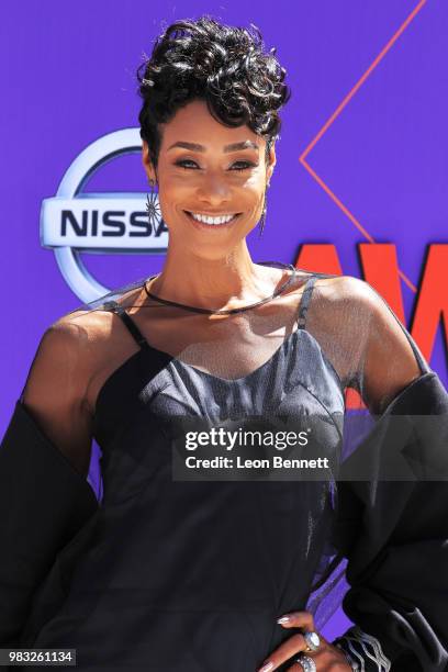 Tami Roman attends the 2018 BET Awards at Microsoft Theater on June 24, 2018 in Los Angeles, California.