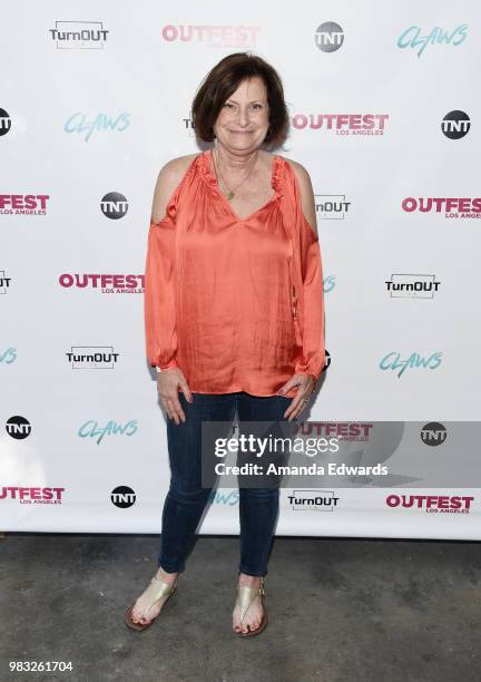 Casting director Cathy Sandrich Gelfond arrives at a special screening of TNT's "CLAWS" with TurnOUT LA and OUTFEST at the Los Angeles LGBT Center on...