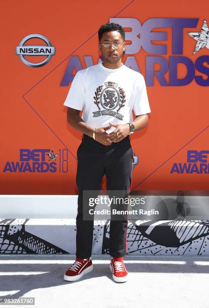 Jacob Latimore attends the 2018 BET Awards at Microsoft Theater on June 24, 2018 in Los Angeles, California.