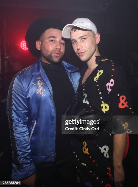 Parson James and Tommy Dorfman attend a NYC Pride Party benefiting GLAAD hosted by Tommy Dorfman and Overthrow Boxing at Overthrow Underground Boxing...
