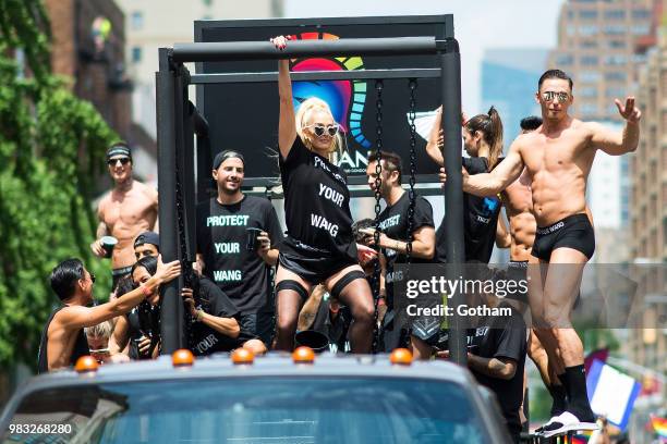 Erika Jayne attends the 2018 New York City Pride March on June 24, 2018 in New York City.