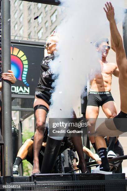 Erika Jayne attends the 2018 New York City Pride March on June 24, 2018 in New York City.