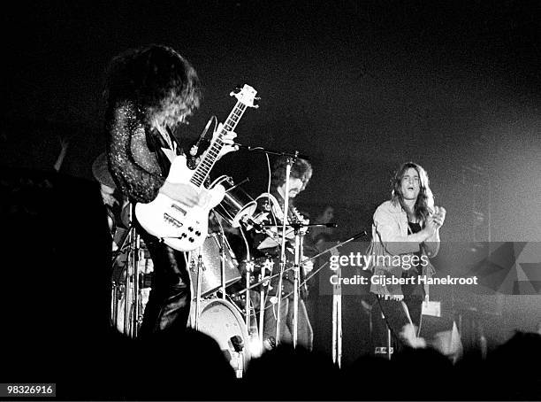 Black Sabbath perform live on stage at Paradiso in Amsterdam, Holland on December 04 1971 L-R Geezer Butler, Tony Iommi, Ozzy Osbourne