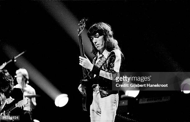 Bill Wyman from The Rolling Stones performs live on stage at Ahoy in Rotterdam on October 13 1973