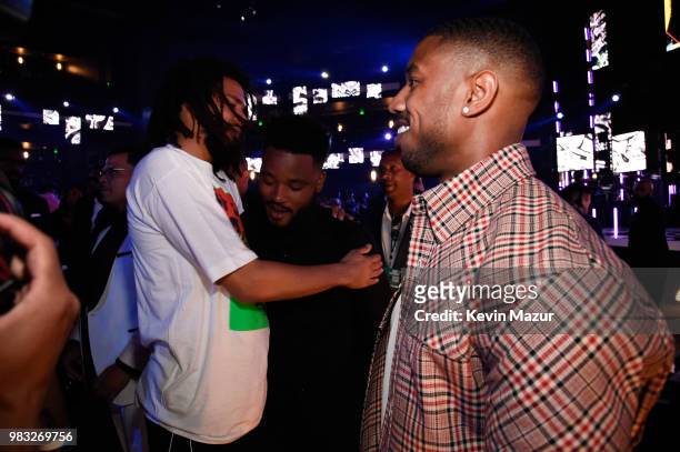 Cole and Michael B. Jordan attend the 2018 BET Awards at Microsoft Theater on June 24, 2018 in Los Angeles, California.