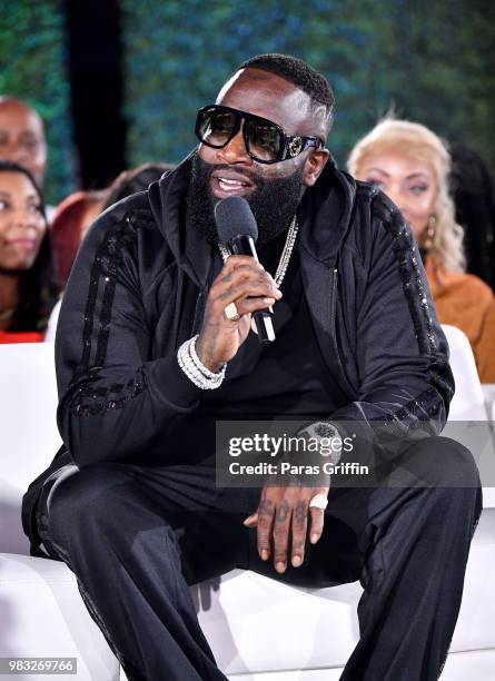 Rick Ross attends the After Party Live, sponsored by Ciroc, at the 2018 BET Awards Post Show at Microsoft Theater on June 24, 2018 in Los Angeles,...