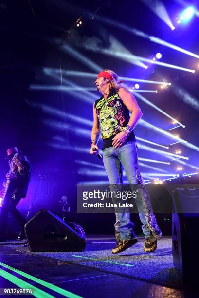 Bret Michaels of Poison performs during the Nothin' But a Good Time Tour 2018 at PPL Center on June 24, 2018 in Allentown, Pennsylvania.