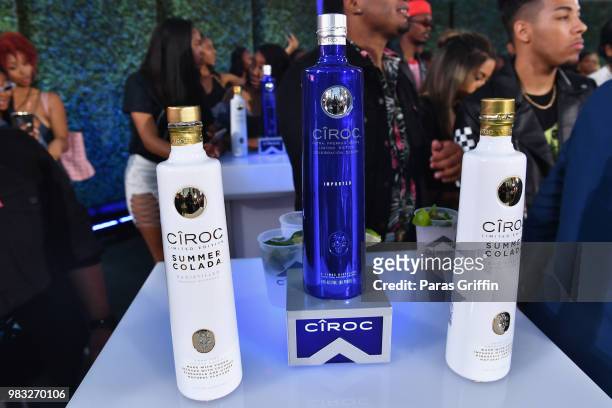 Ciroc on display at the After Party Live, sponsored by Ciroc, at the 2018 BET Awards Post Show at Microsoft Theater on June 24, 2018 in Los Angeles,...