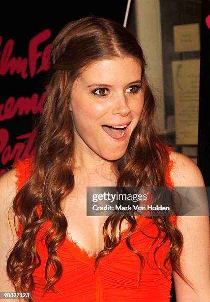 Actress Kate Mara attends the 15th annual Gen Art Film Festival screening of "Happythankyoumoreplease" at Ziegfeld Theatre on April 7, 2010 in New...