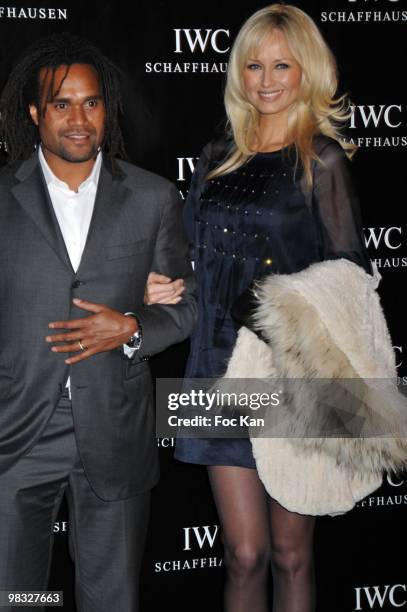 Christian Karembeu and Adriana Karembeu attend the Zinedine Zidane Limited Edition IWC Watch Launch Party at the Palais de Chaillot on June 16, 2008...