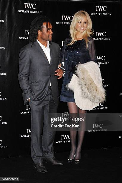 Christian Karembeu and Adriana Karembeu attend the Zinedine Zidane Limited Edition IWC Watch Launch Party at the Palais de Chaillot on June 16, 2008...