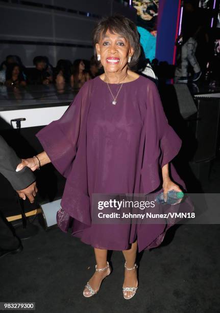 Maxine Waters is seen at the 2018 BET Awards at Microsoft Theater on June 24, 2018 in Los Angeles, California.