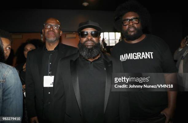 Black Thought and Questlove attend the 2018 BET Awards at Microsoft Theater on June 24, 2018 in Los Angeles, California.
