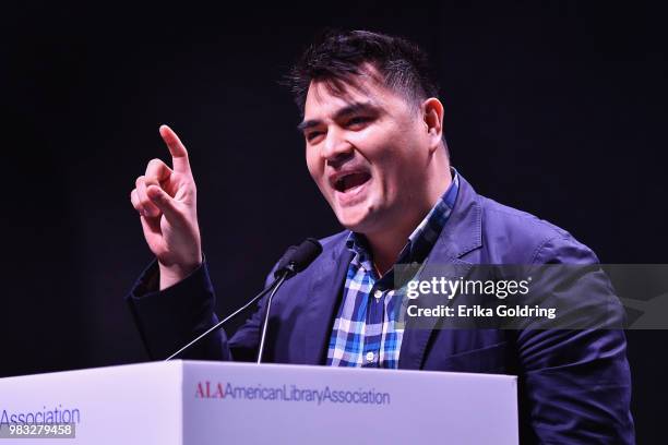 Journalist and filmmaker Jose Antonio Vargas discusses his forthcoming book titled, 'Dear America: Notes of an Undocumented Citizen', during the 2018...