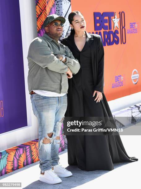 Mustard and Ella Mai attend the 2018 BET Awards at Microsoft Theater on June 24, 2018 in Los Angeles, California.