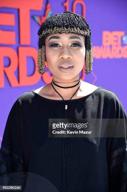 Dineo Ranaka attends the 2018 BET Awards at Microsoft Theater on June 24, 2018 in Los Angeles, California.