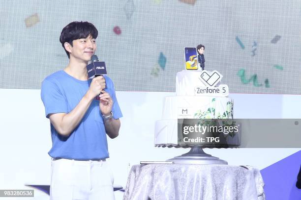 Gong Yoo promotes for Asus ZenFone 5 on 24th June, 2018 in Taipei, Taiwan, China.