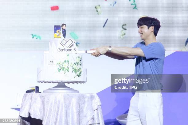 Gong Yoo promotes for Asus ZenFone 5 on 24th June, 2018 in Taipei, Taiwan, China.