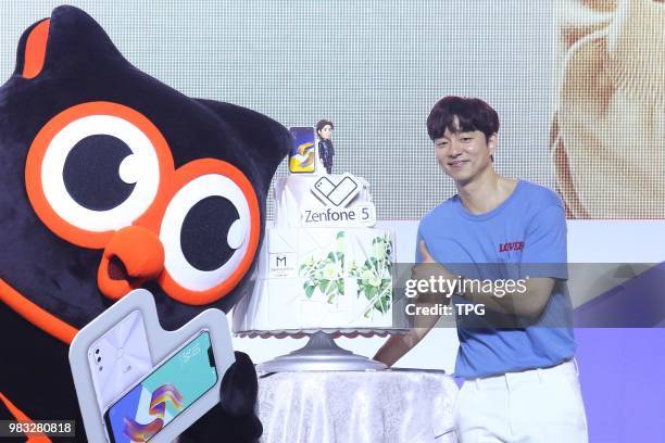 Gong Yoo promotes for Asus ZenFone 5 on 24th June, 2018 in Taipei, Taiwan, China.