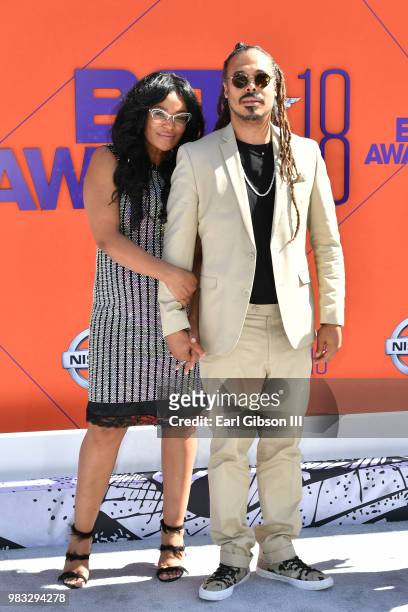 Beverly Bond attends the 2018 BET Awards at Microsoft Theater on June 24, 2018 in Los Angeles, California.