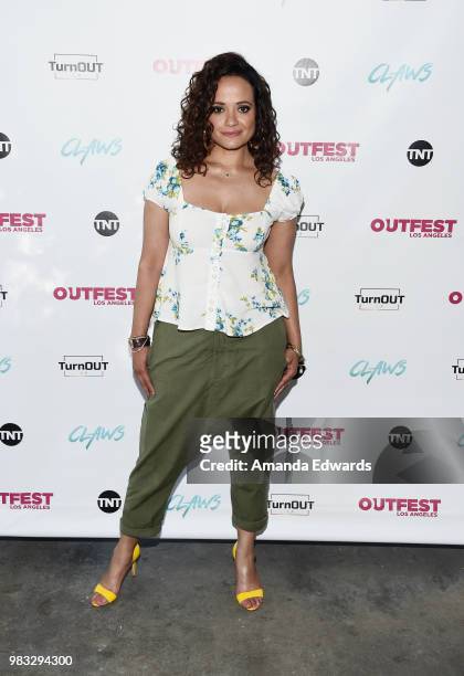 Actress Judy Reyes arrives at a special screening of TNT's "CLAWS" with TurnOUT LA and OUTFEST at the Los Angeles LGBT Center on June 24, 2018 in Los...