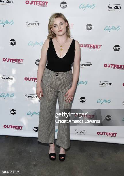 Actress Morgan Lily arrives at a special screening of TNT's "CLAWS" with TurnOUT LA and OUTFEST at the Los Angeles LGBT Center on June 24, 2018 in...