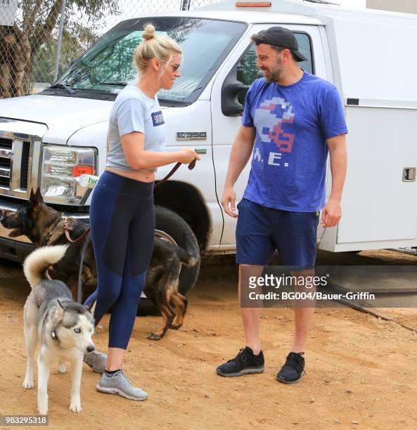 Lindsay Shookus and Ben Affleck are seen on June 24, 2018 in Los Angeles, California.
