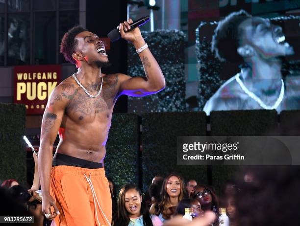 Desiigner performs at the After Party Live, sponsored by Ciroc, at the 2018 BET Awards Post Show at Microsoft Theater on June 24, 2018 in Los...