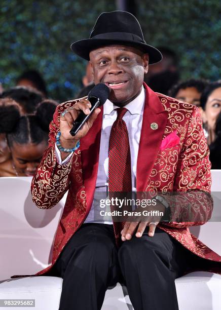 Michael Colyar speaks at the After Party Live, sponsored by Ciroc, at the 2018 BET Awards Post Show at Microsoft Theater on June 24, 2018 in Los...