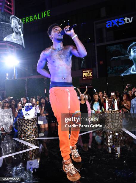 Desiigner performs at the After Party Live, sponsored by Ciroc, at the 2018 BET Awards Post Show at Microsoft Theater on June 24, 2018 in Los...