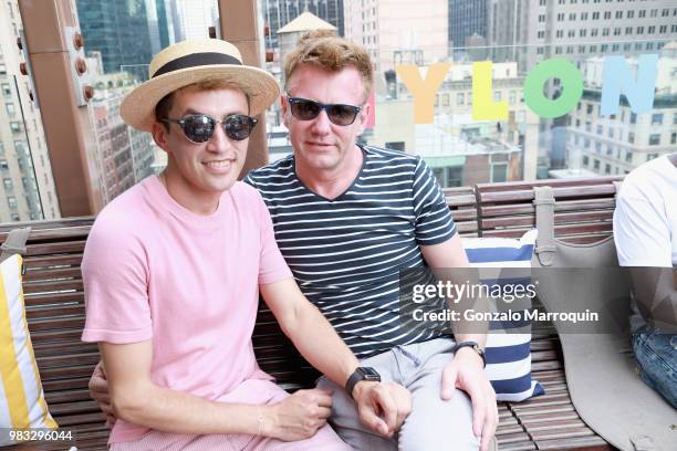 Guests attend the #NYLONPride Event 2018 at The Dream Midtown Hotel on June 24, 2018 in New York City.