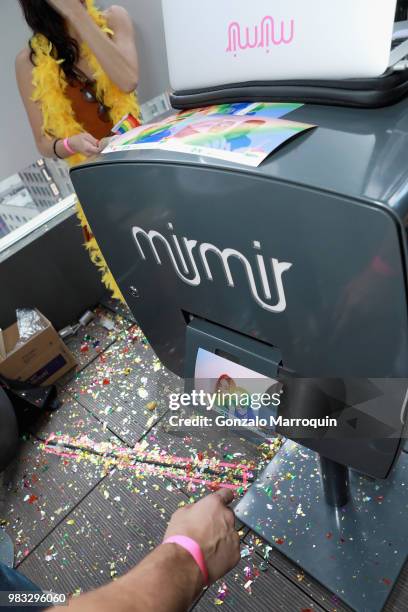 View of the atmosphere durings the #NYLONPride Event 2018 at The Dream Midtown Hotel on June 24, 2018 in New York City.