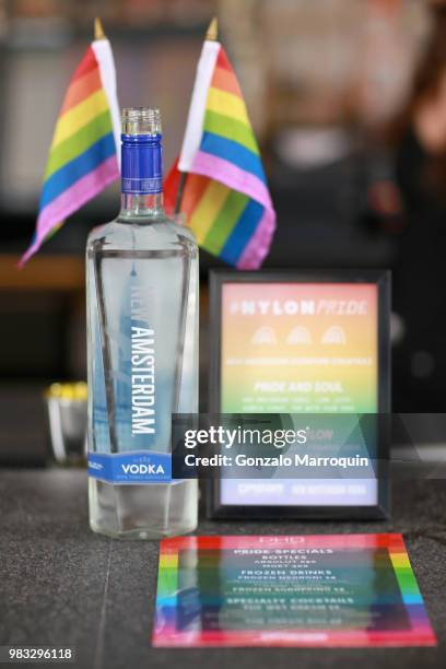 View of the atmosphere duirng the #NYLONPride Event 2018 at The Dream Midtown Hotel on June 24, 2018 in New York City.