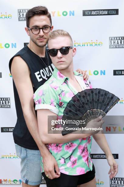 Guests attend the #NYLONPride Event 2018 at The Dream Midtown Hotel on June 24, 2018 in New York City.