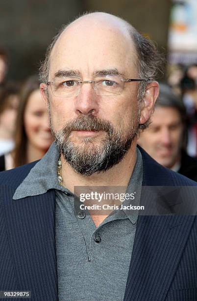 Actor Richard Schiff arrives at the world premiere gala screening of The Infidel held at the Hammersmith Apollo on April 8, 2010 in London, England....