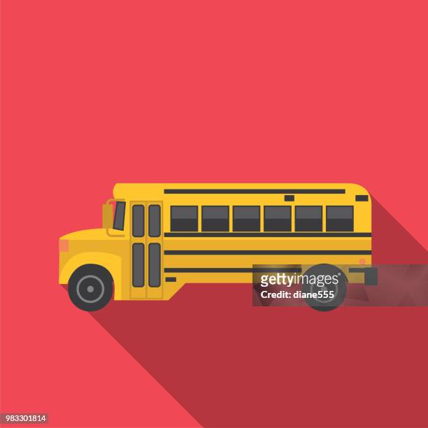 bildbanksillustrationer, clip art samt tecknat material och ikoner med transport ikonuppsättning i platt designstil - minibuss