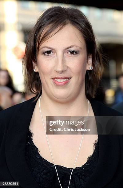 Miranda Hart arrives at the world premiere gala screening of The Infidel held at the Hammersmith Apollo on April 8, 2010 in London, England. At...