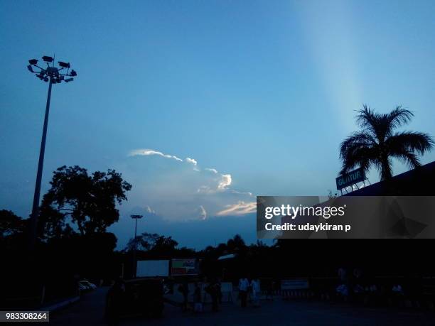 beautiful blusky with clouds at guntur, india - uday_kiran stock pictures, royalty-free photos & images