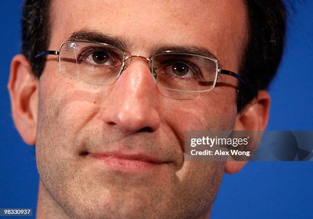 White House Budget Director Peter Orszag participates in an Q and A during an Economic Club of Washington, D.C. Event April 8, 2010 in Washington,...