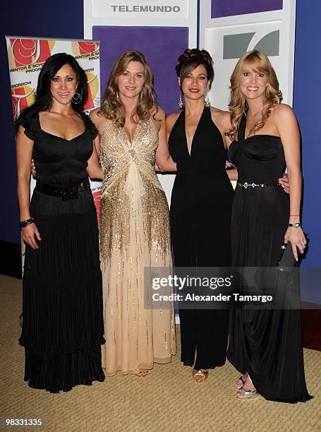 Monica Noguera, Sonya Smith, Carmen Dominicci and Maritza Rodriguez attend Telemundo's annual gala for the Women of Tomorrow Mentor & Scholarship...