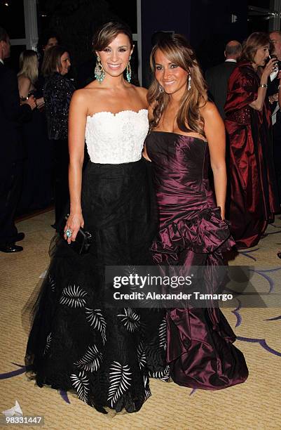 Catherine Siachoque and Mary Gamarra attend Telemundo's annual gala for the Women of Tomorrow Mentor & Scholarship Program at Mandarin Oriental on...