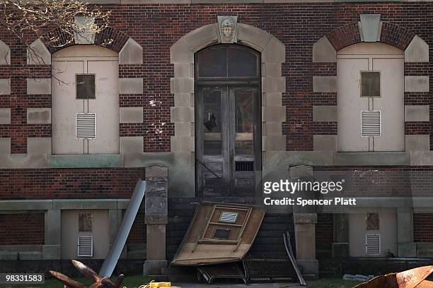 Non-renovated building on Ellis Island is seen on April 8, 2010 in New York, New York. The nonprofit in charge of restoring Ellis Island, the entry...
