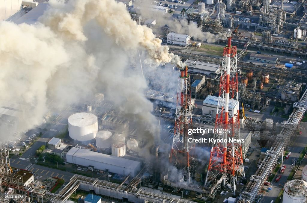 Fire at Mitsui Chemicals' Osaka facility